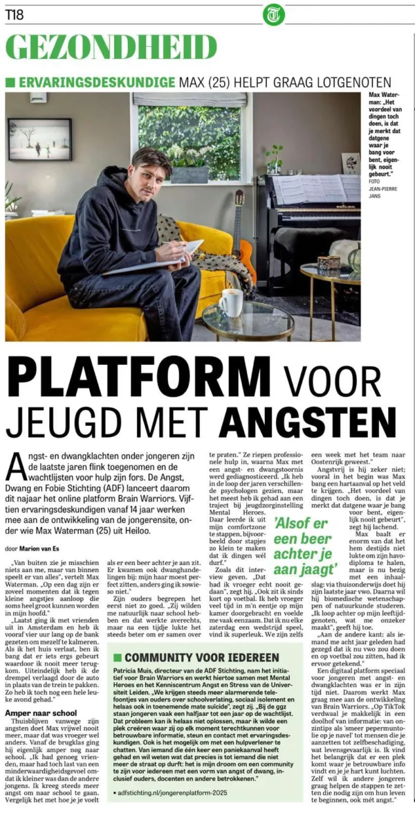 Brain Warriors - Jongerenplatform voor angst, dwang en fobie